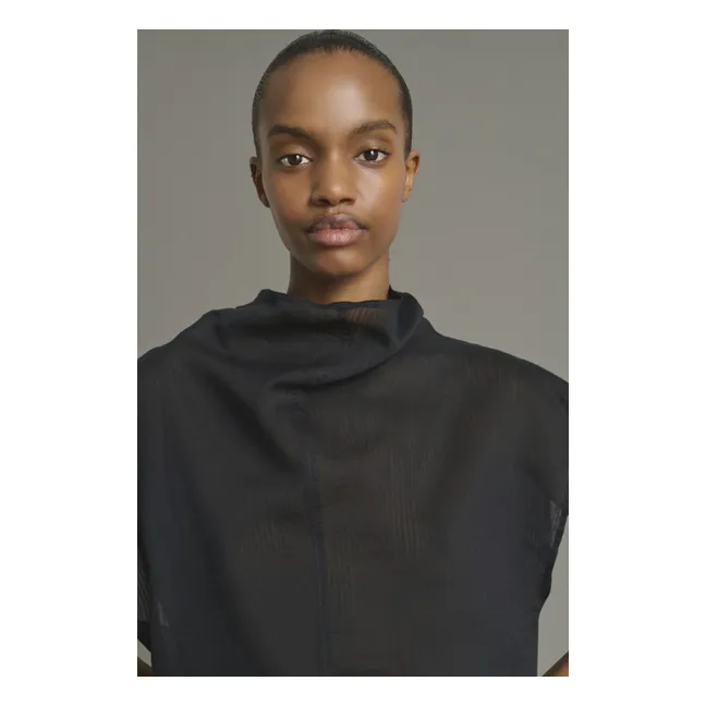 Blouse Izumi Coton Bio et Soie | Noir
