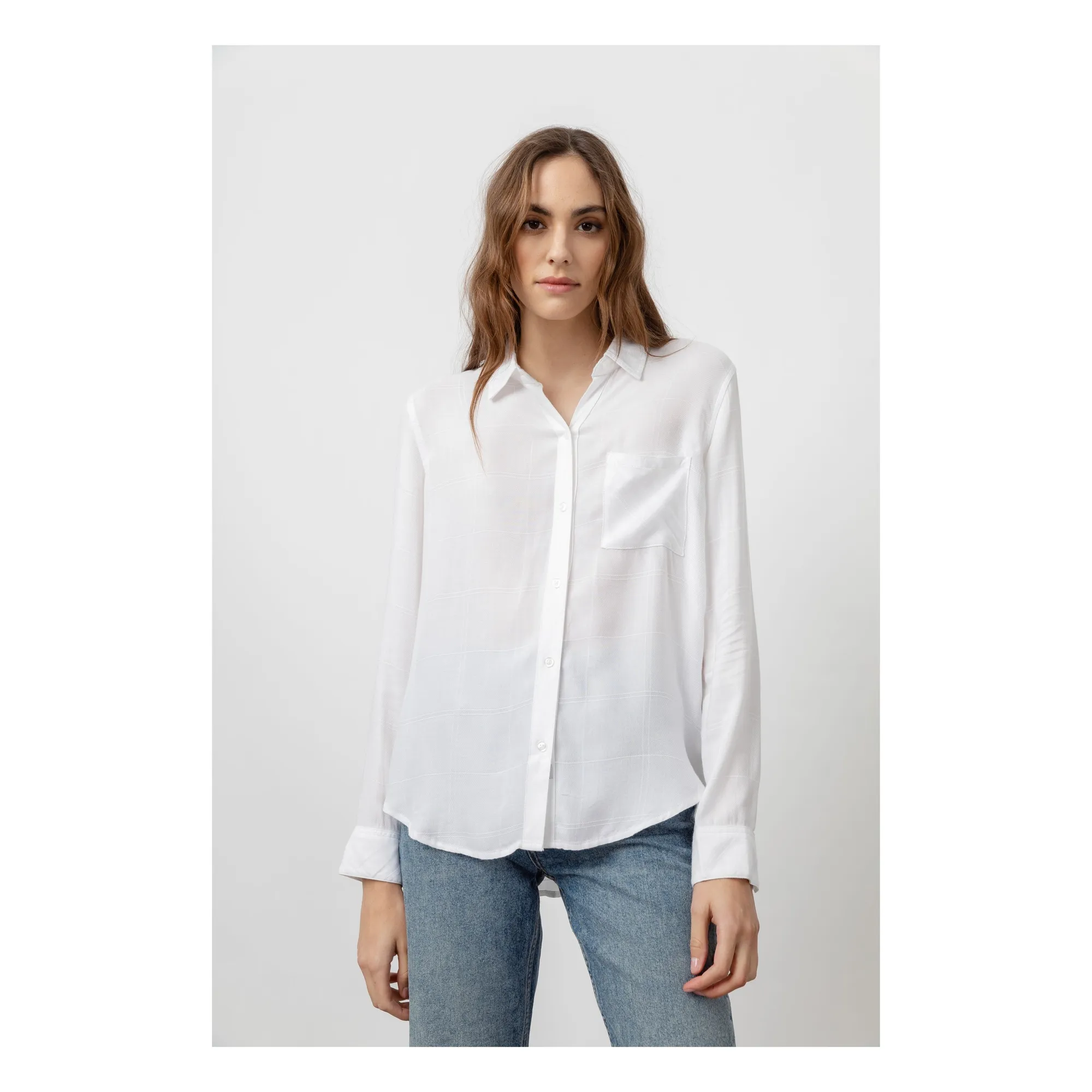 Chemise Hunter Carreaux | Ivoire- Image produit n°1