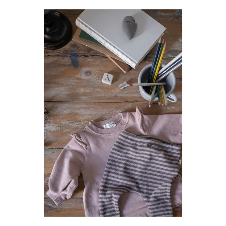 Legging Eusebi Rayé | Rose- Image produit n°1