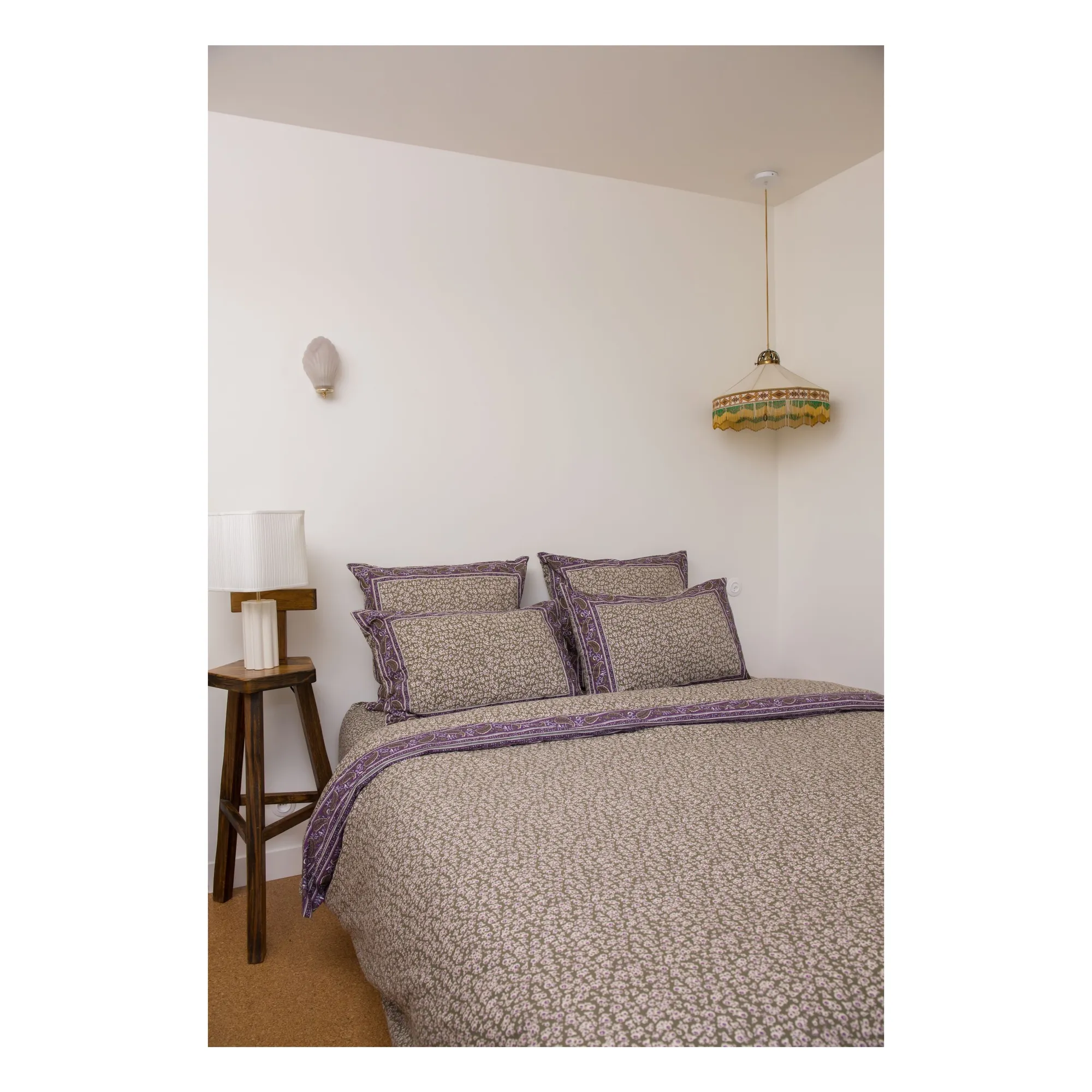 Louise Misha Khaki Noemie Comforter Cover In Organic Cotton