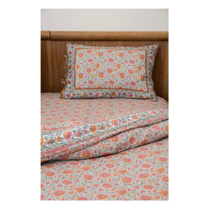 Louise Misha Nicole fitted sheet in organic cotton Orange Smallable