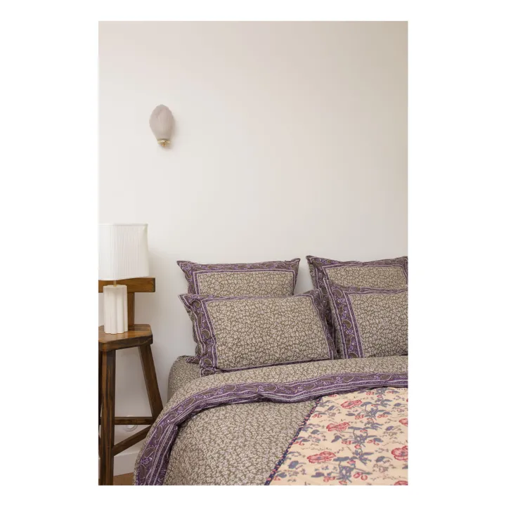 Taie d'oreiller Valerie en coton bio | Khaki- Image produit n°1