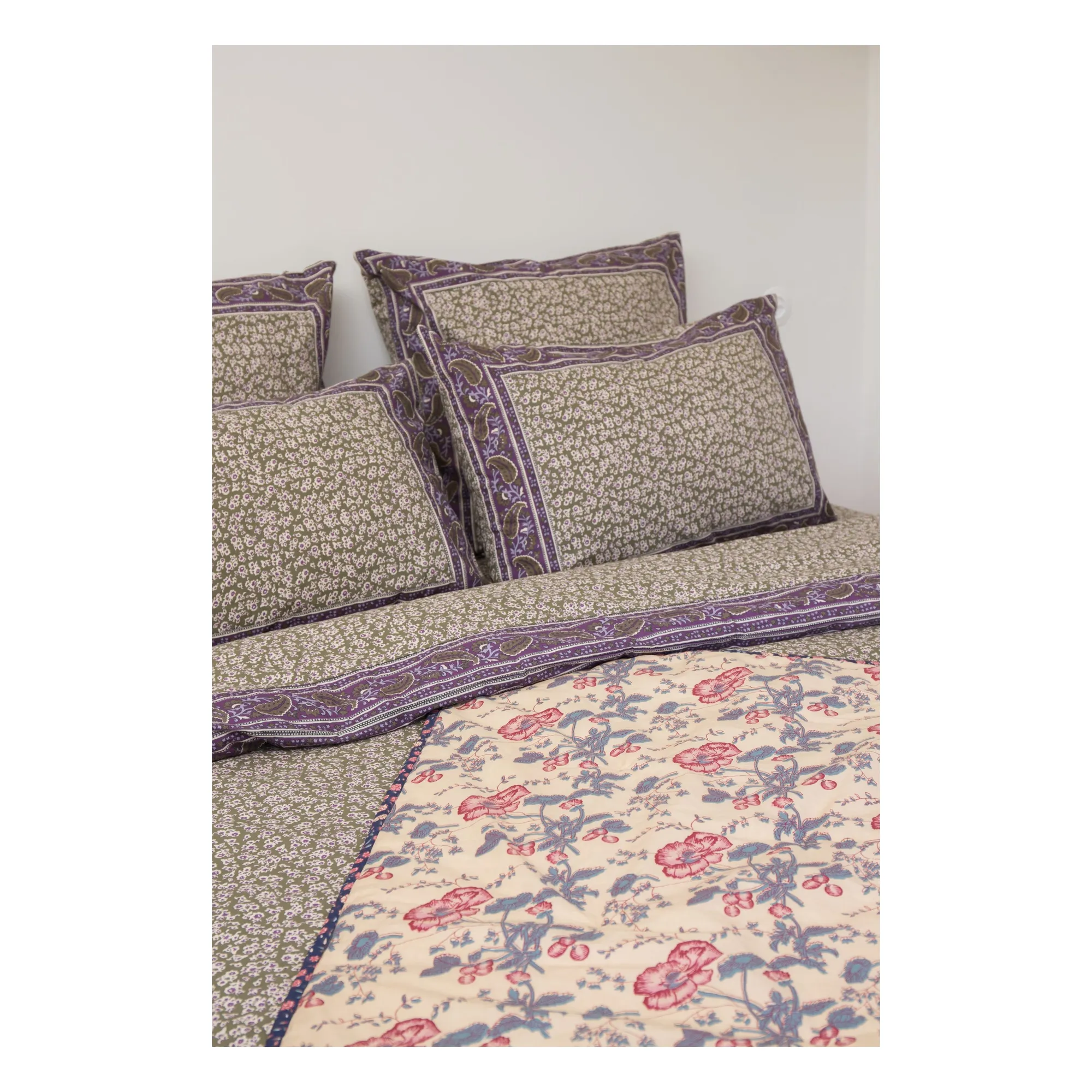 Louise Misha Khaki Valerie Pillowcase In Organic Cotton
