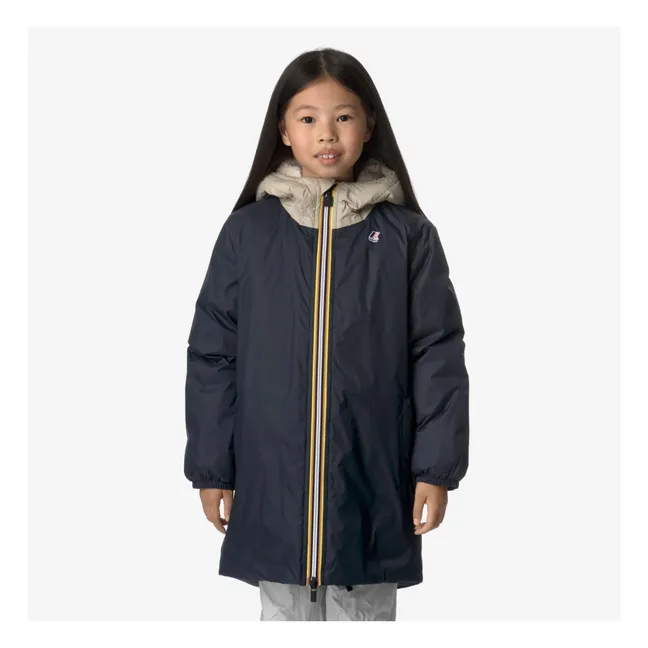 Le Vrai 3.0 Eiffeil Orsetto Long Filled Waterproof Jacket | Navy blue