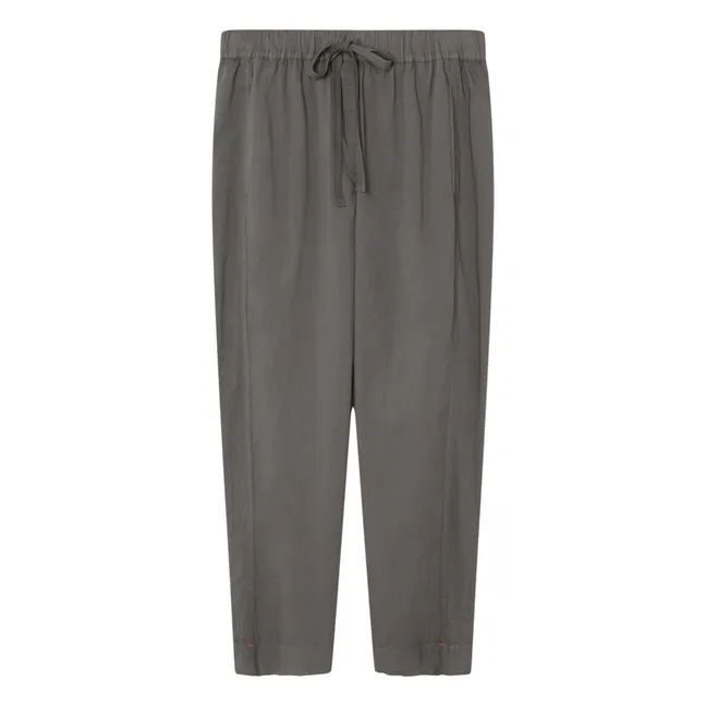 Pantaloni Draper in popeline di cotone | Grigio