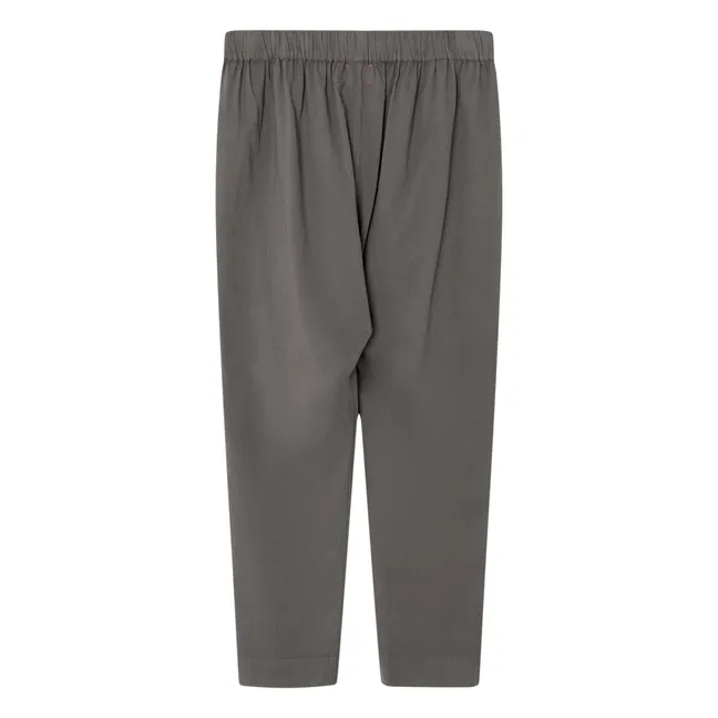 Pantaloni Draper in popeline di cotone | Grigio