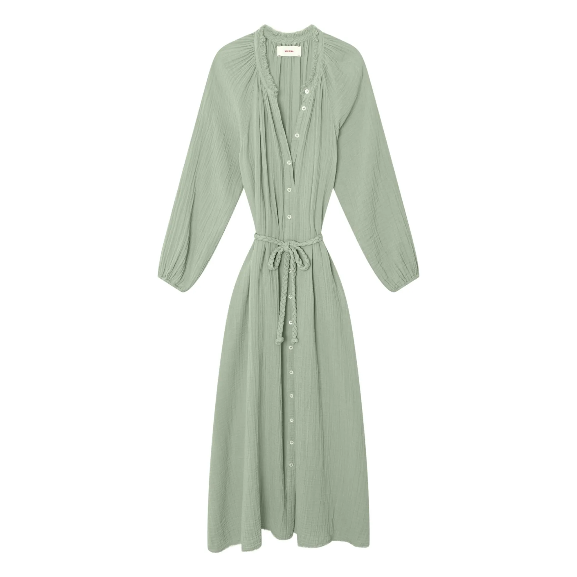 Xirena Green Water Andrea Cotton Gauze Dress