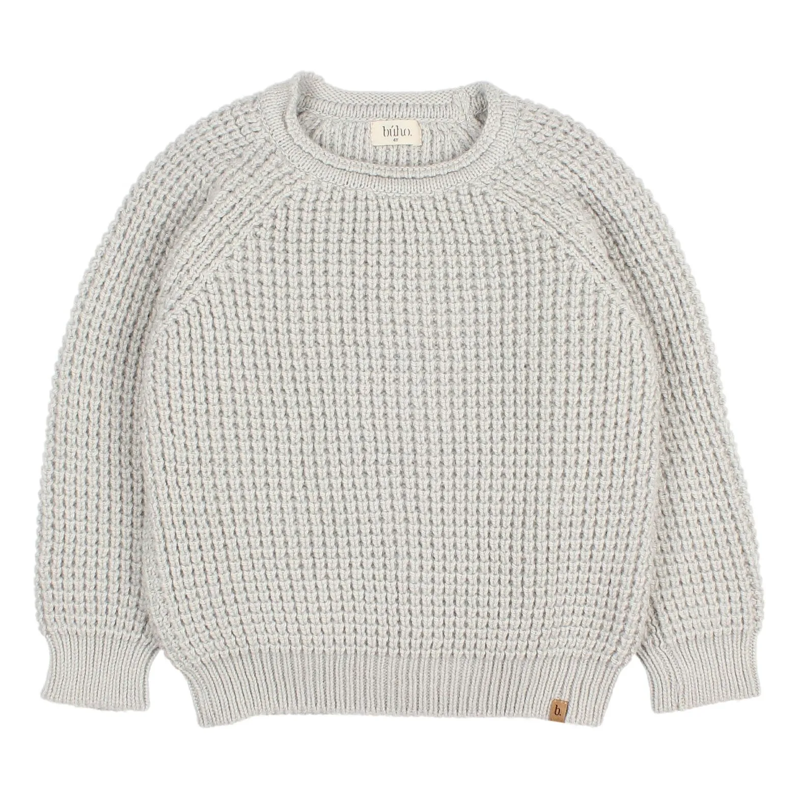 Búho Light Grey Plain Sweater