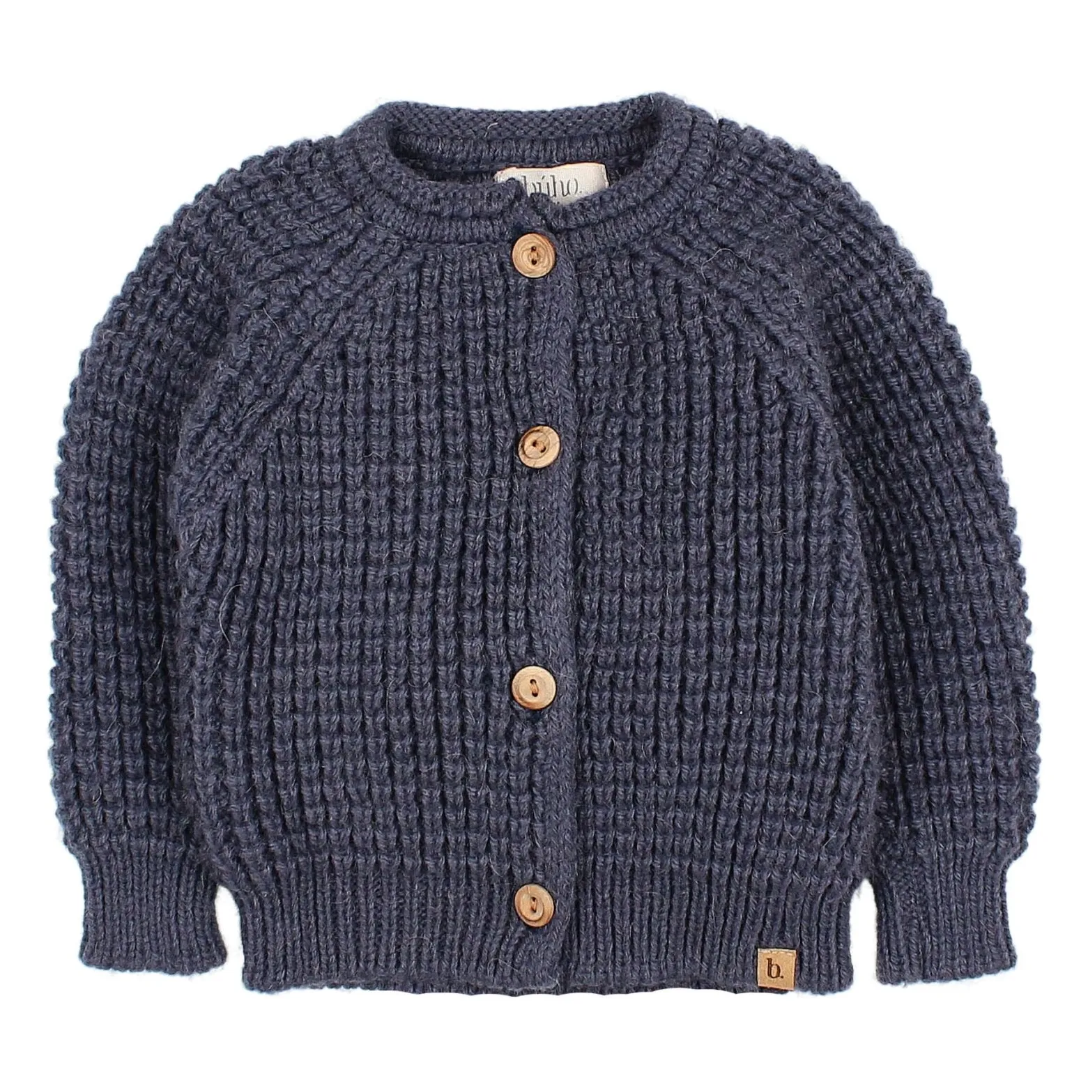 Búho Navy Blue Baby Knit Cardigan