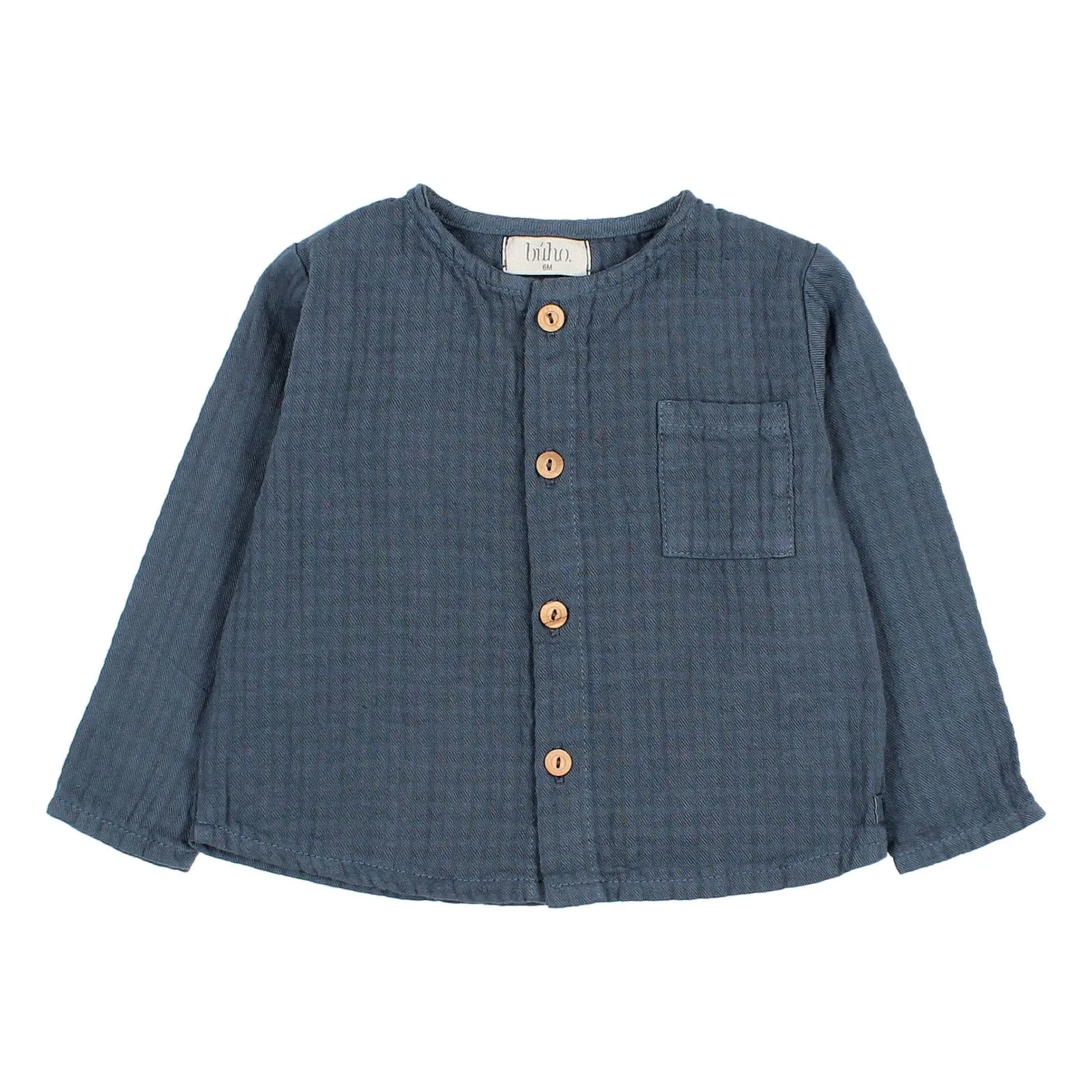 Búho Blue Baby Waffle Shirt