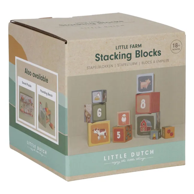 FSC cardboard stacking blocks - Little Farm