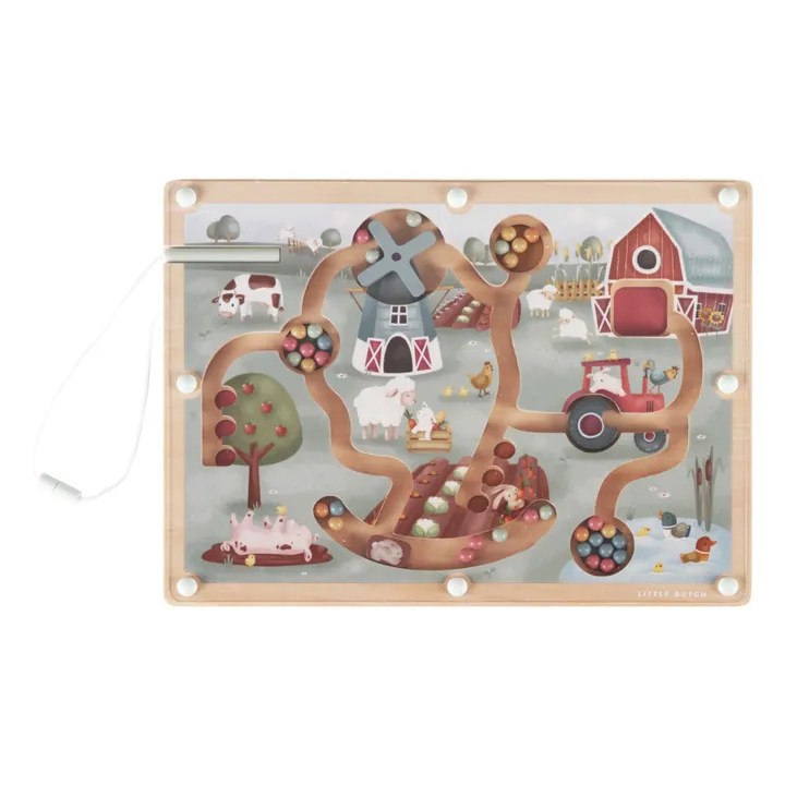 Labyrinthe magnétique en bois FSC - Little Farm- Image produit n°3