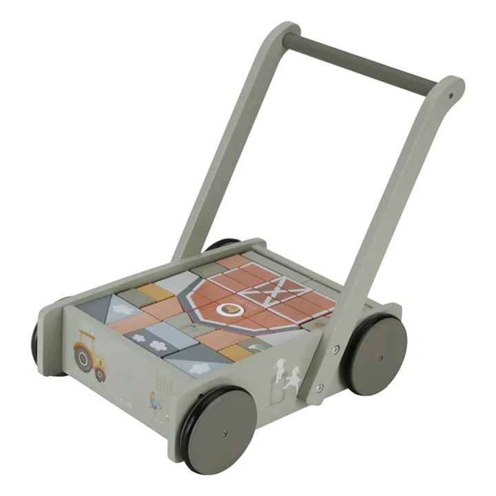 Carro de bloques de madera FSC - Little Farm- Imagen del producto n°3