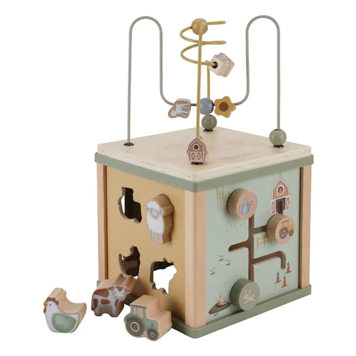 Cubo de actividades de madera FSC - Little Farm- Imagen del producto n°3