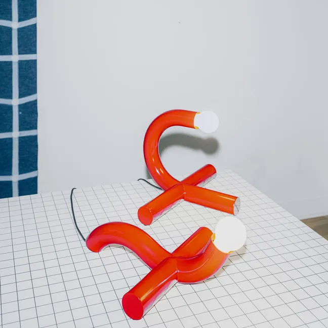 Lampe à poser La Due | Rouge