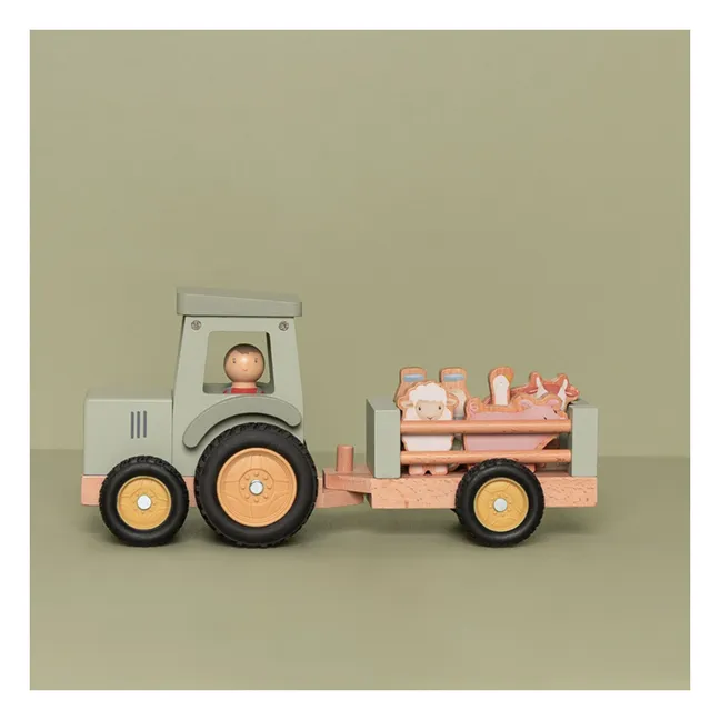 Tractor y remolque de madera FSC - Little Farm