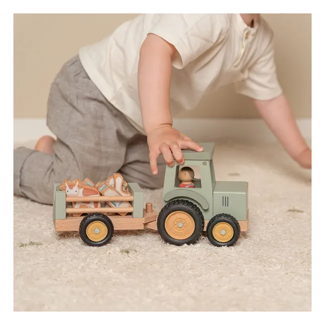 Tractor y remolque de madera FSC - Little Farm