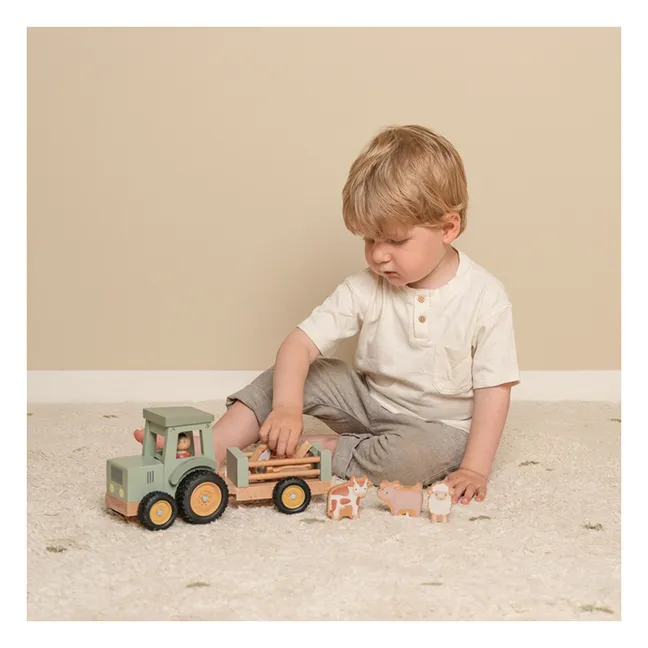 Tractor y remolque de madera FSC - Little Farm