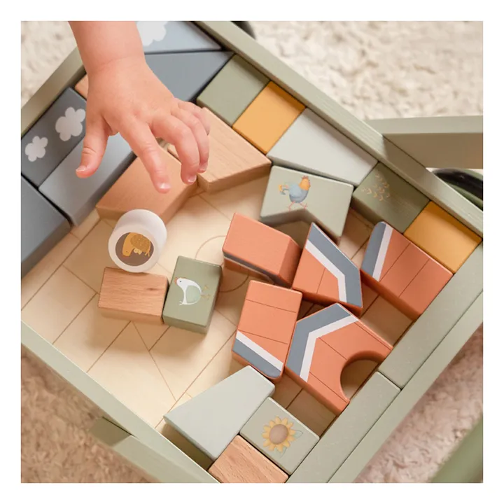 Carro de bloques de madera FSC - Little Farm- Imagen del producto n°2