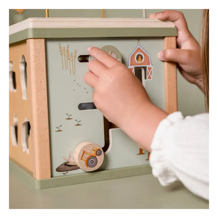 Cubo de actividades de madera FSC - Little Farm- Imagen del producto n°4