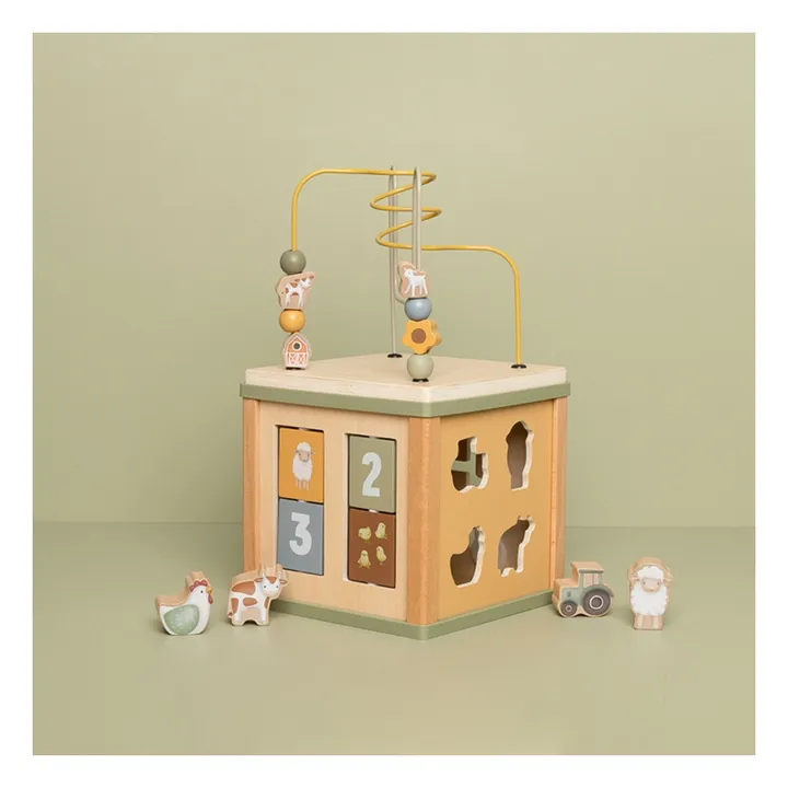 Cubo de actividades de madera FSC - Little Farm- Imagen del producto n°2