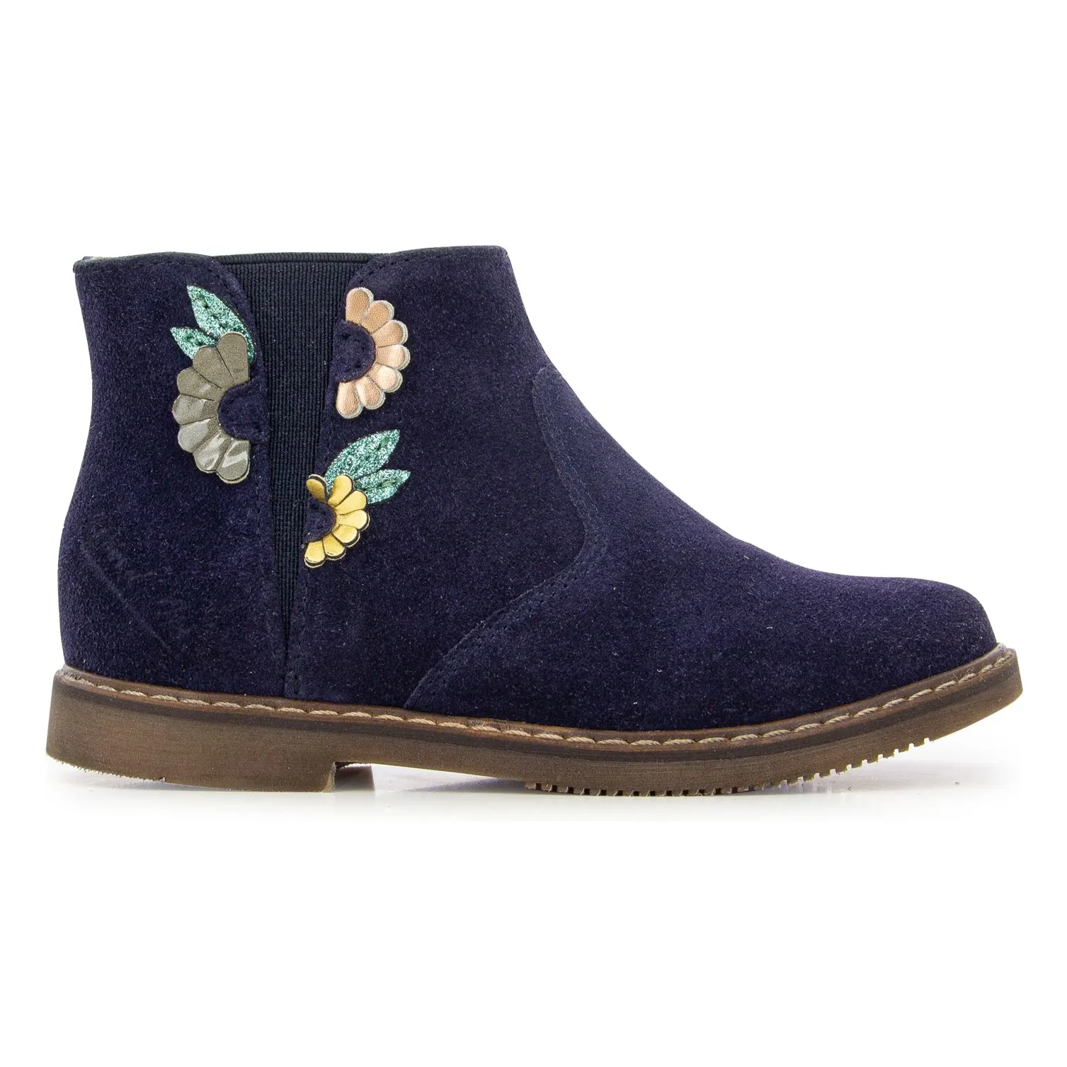 Pom D'api Navy Blue City Multi Daisy Boots