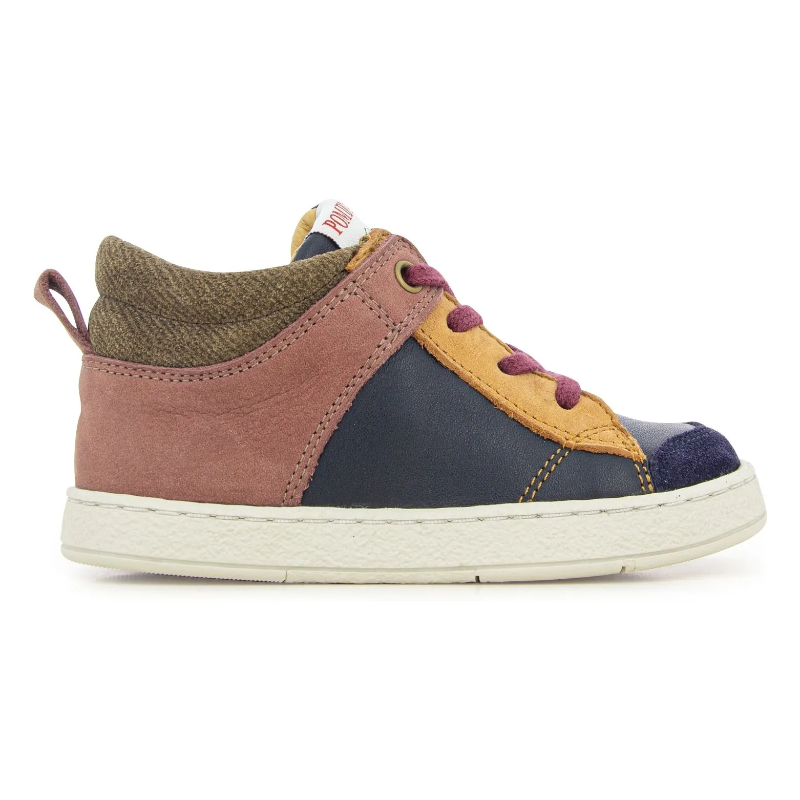 Pom D'api Navy Blue Trek Zip Foam Sneakers