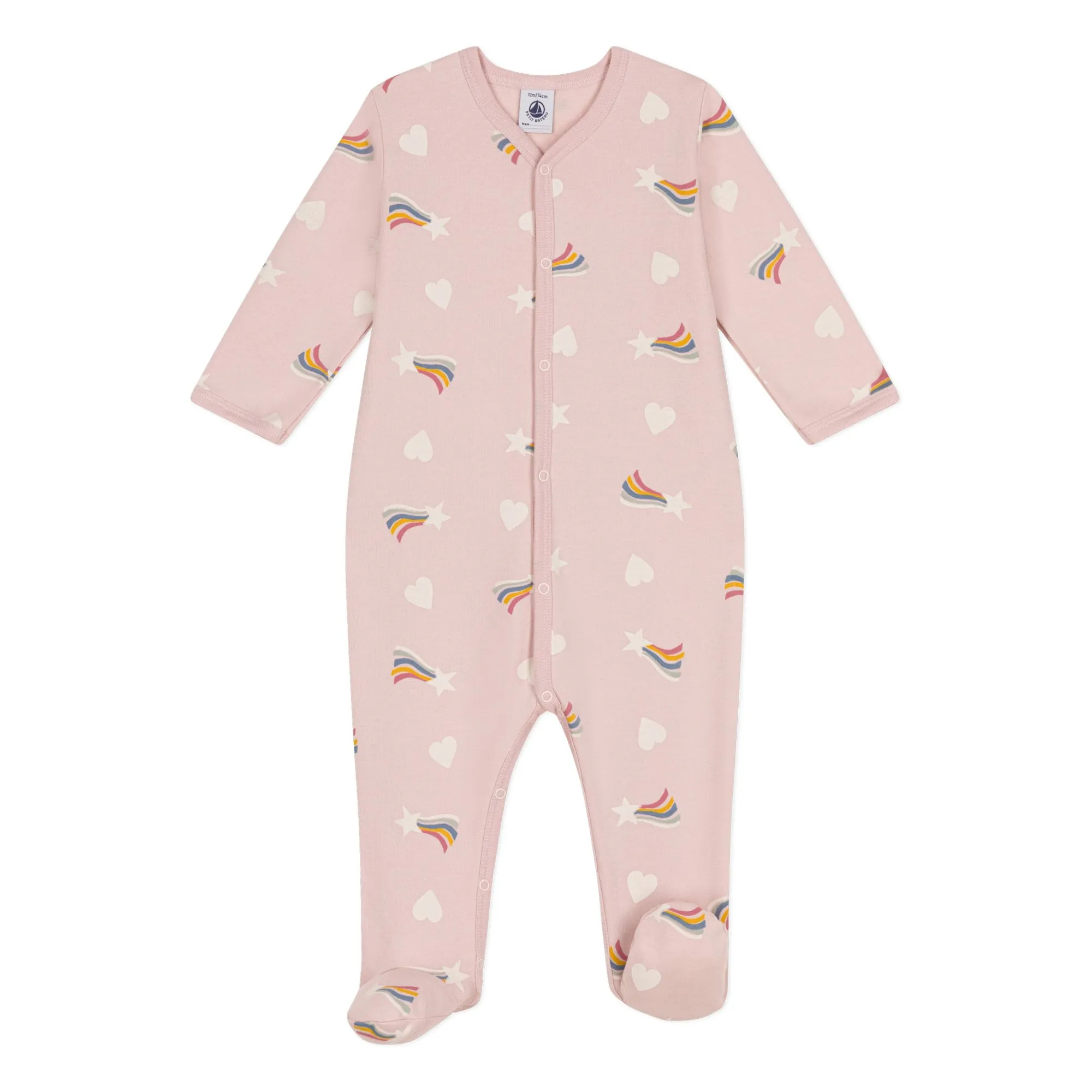 Petit Bateau Girls Pink Dors Bien Etoiles Pyjamas