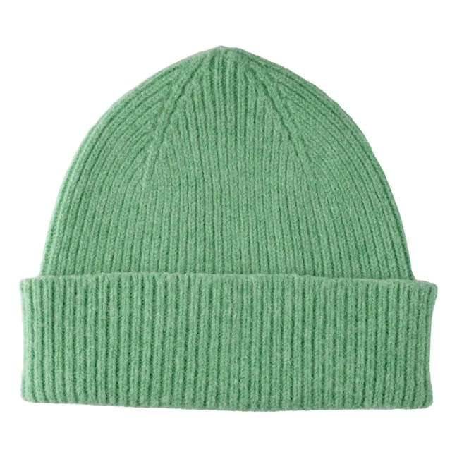 Erwachsenenmütze aus Schurwolle | Blasses Grün