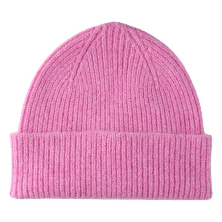 Children's hat in new wool | Pink- Product image n°0