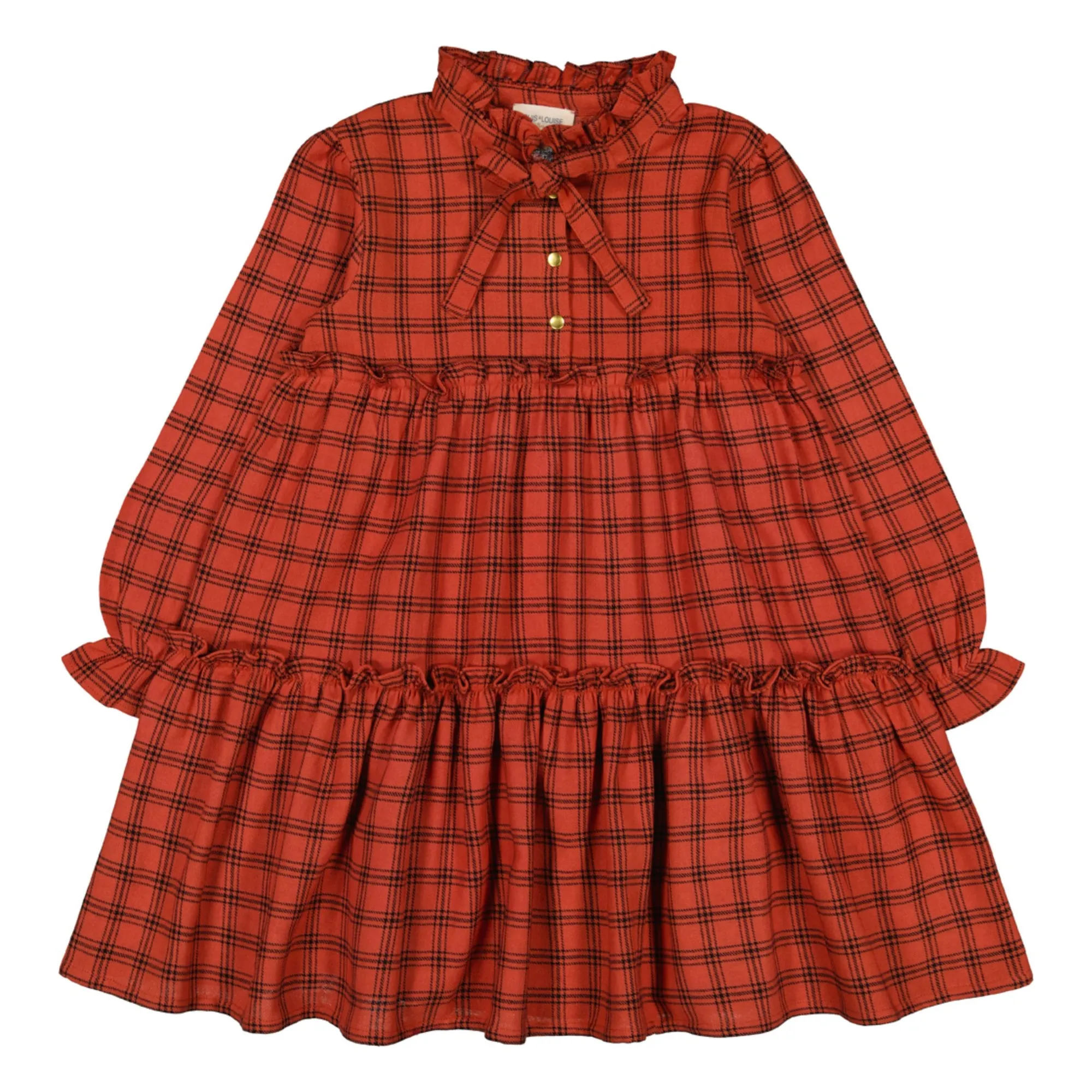 Louis Louise Brick Red Garance Check Dress