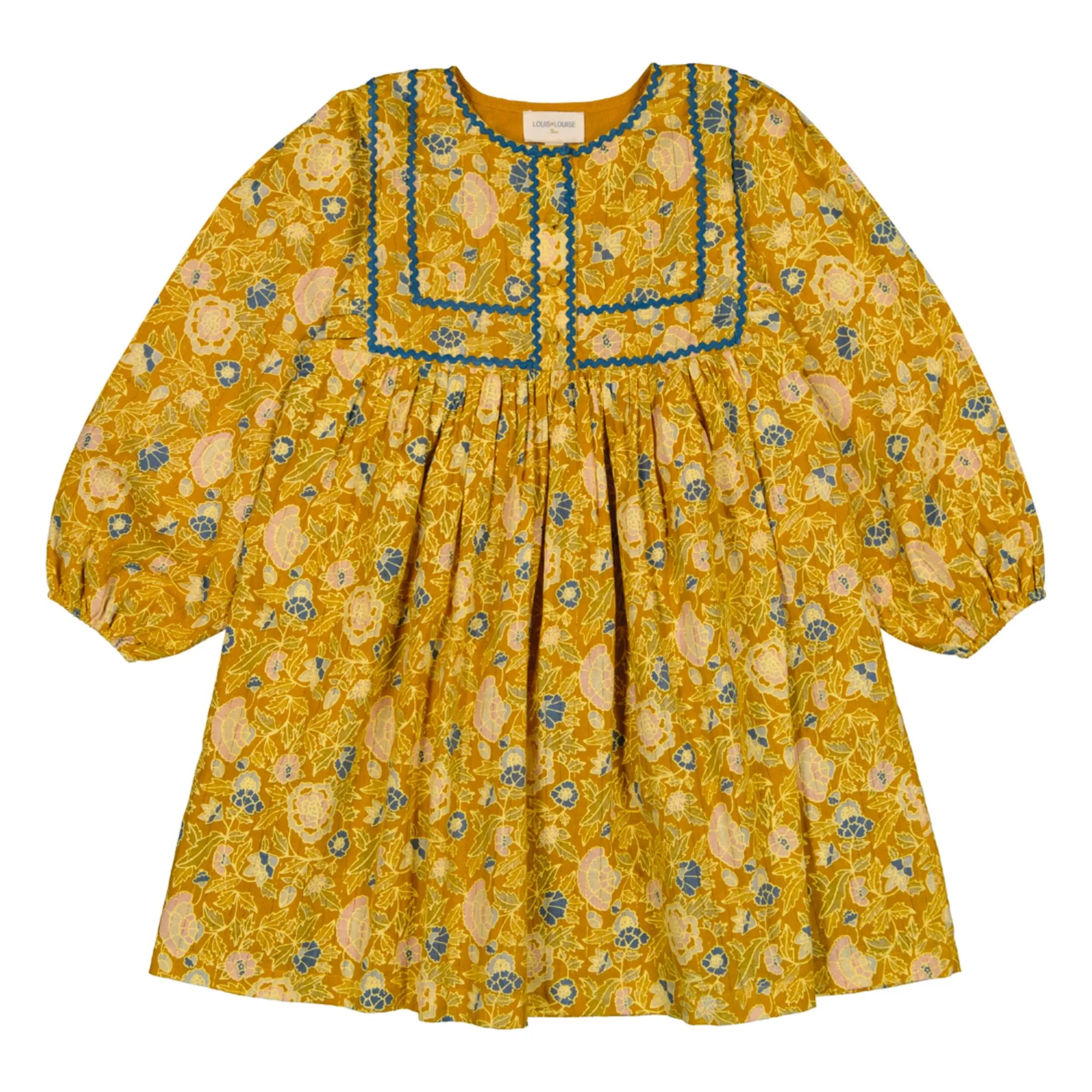 Louis Louise Yellow Constantine Fleurie Lurex Dress