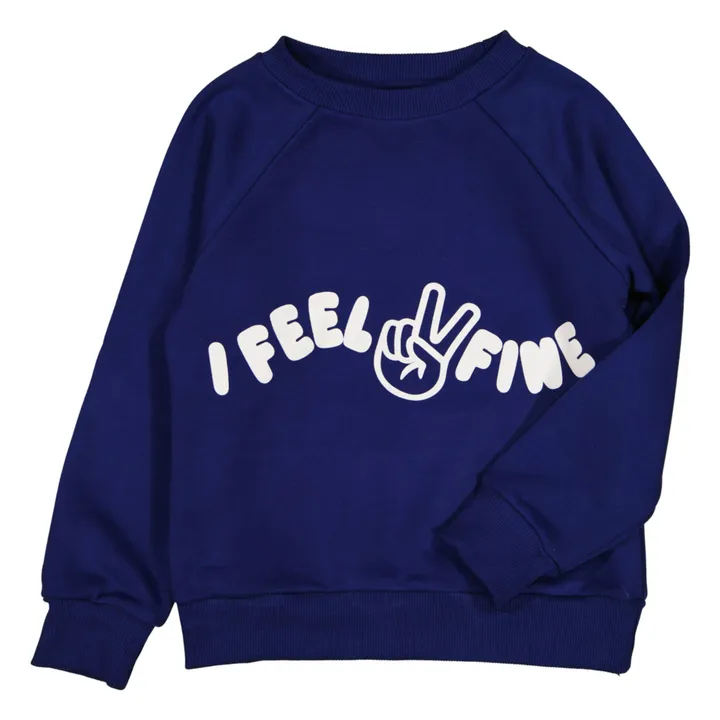 Sweatshirt James I Feel Fine Molton | Indigoblau- Produktbild Nr. 0