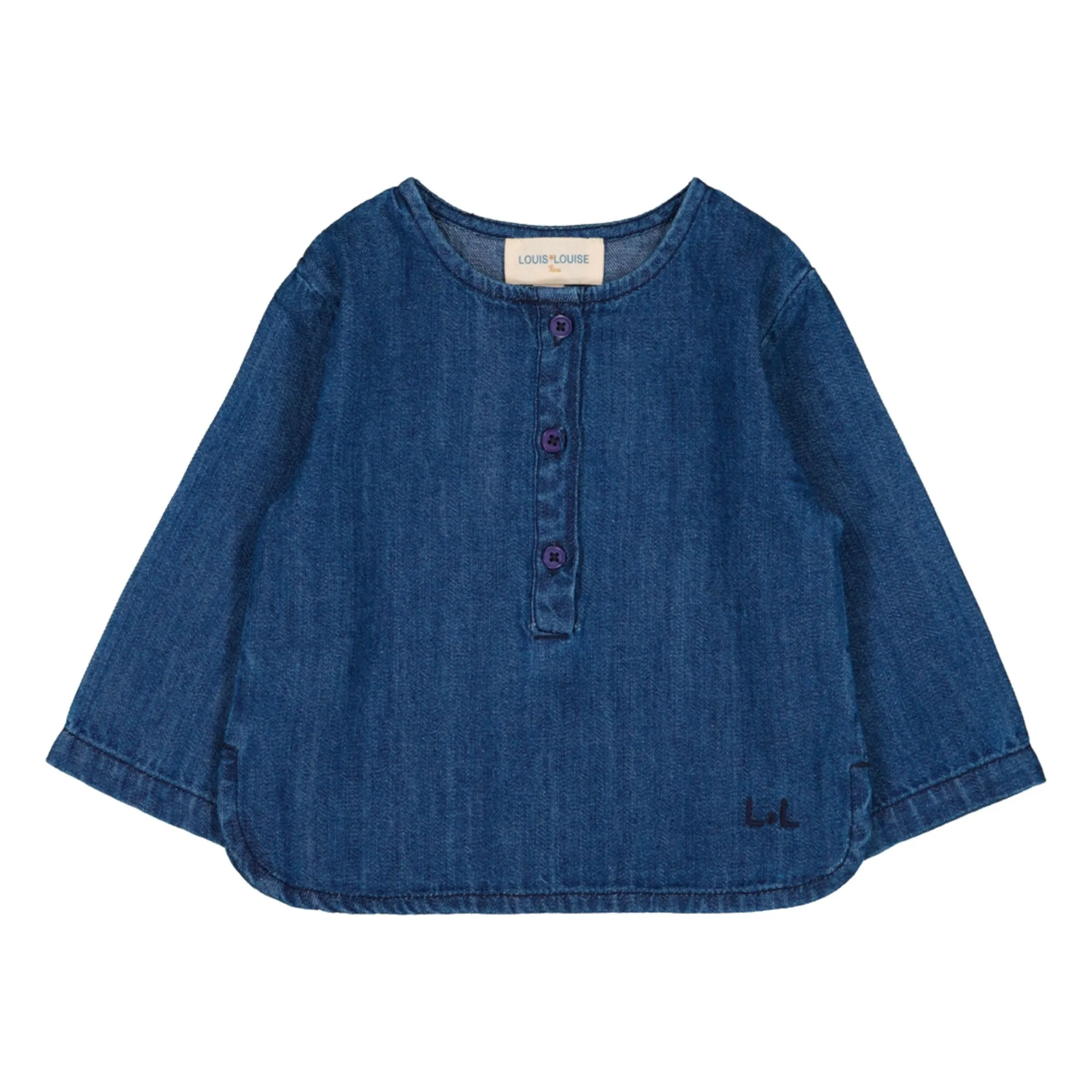 Louis Louise Denim Blue Kurta Uncle Baby