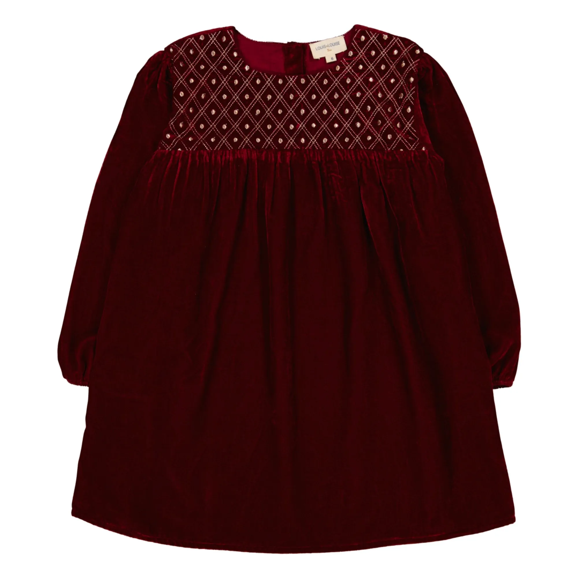 Louis Louise Burgundy Prunelle Velvet Dress