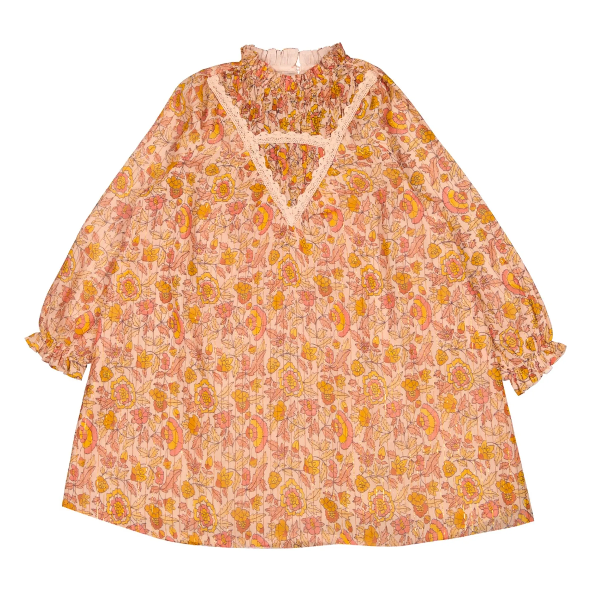 Louis Louise Pink Manon Fleurie Lurex Dress