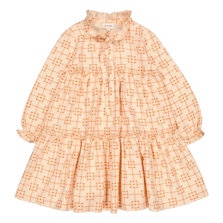 Garance Carreaux Hearts Dress | Champagne- Product image n°0