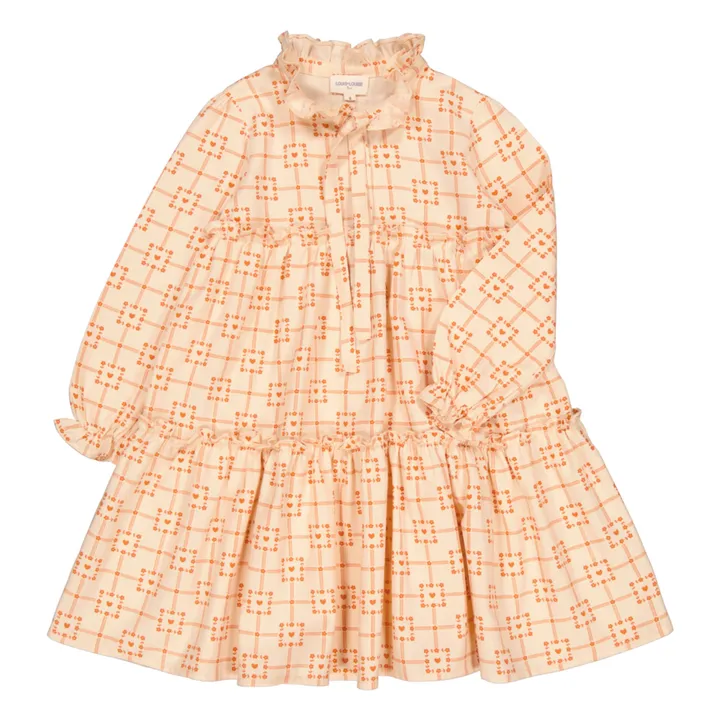 Garance Carreaux Hearts Dress | Champagne- Product image n°1