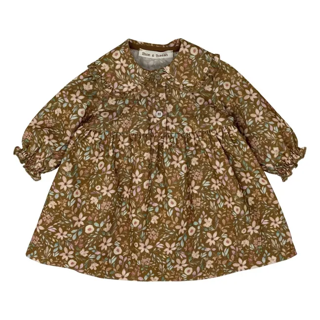 Vestido floral | Marrón