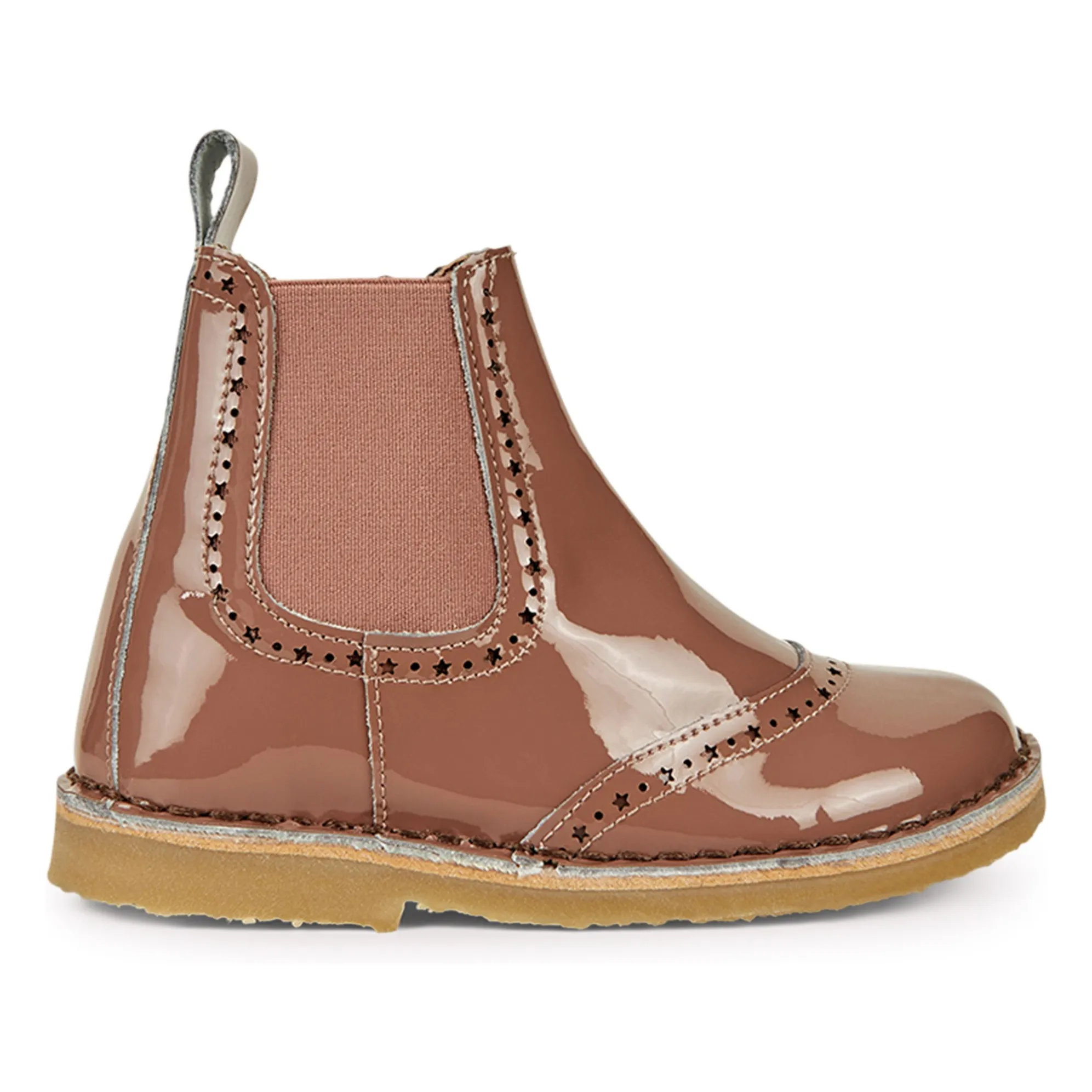 Petit Nord Pink Boots Zip Ankle Stars