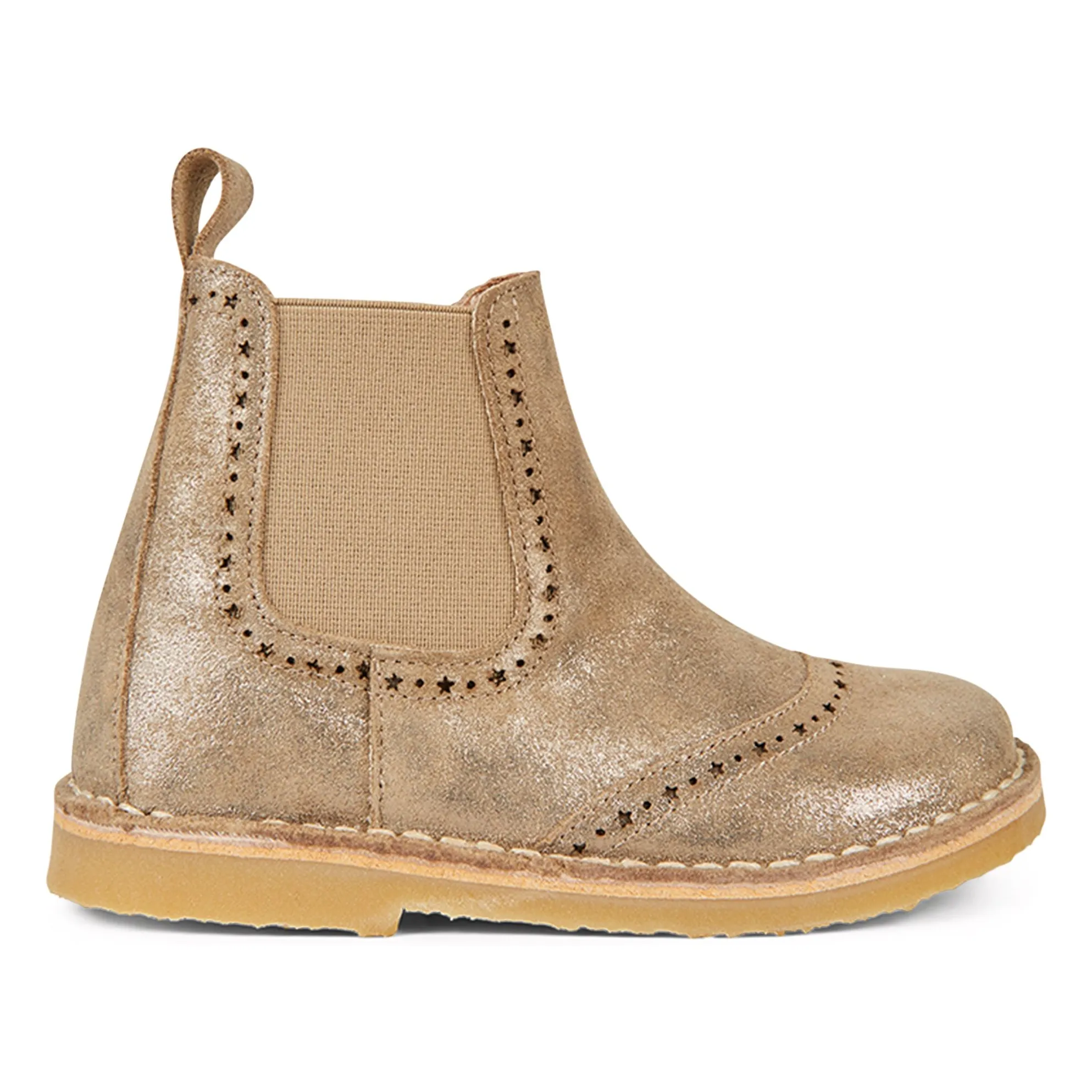 Petit Nord Bronze Boots Zip Ankle Stars