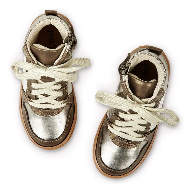 Zapatillas con cordones y cremallera Mountain | Plateado