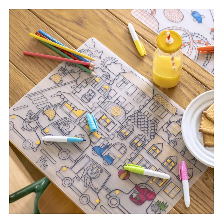 Set en silicone à colorier + 5 feutres Les Popipop- Image produit n°1