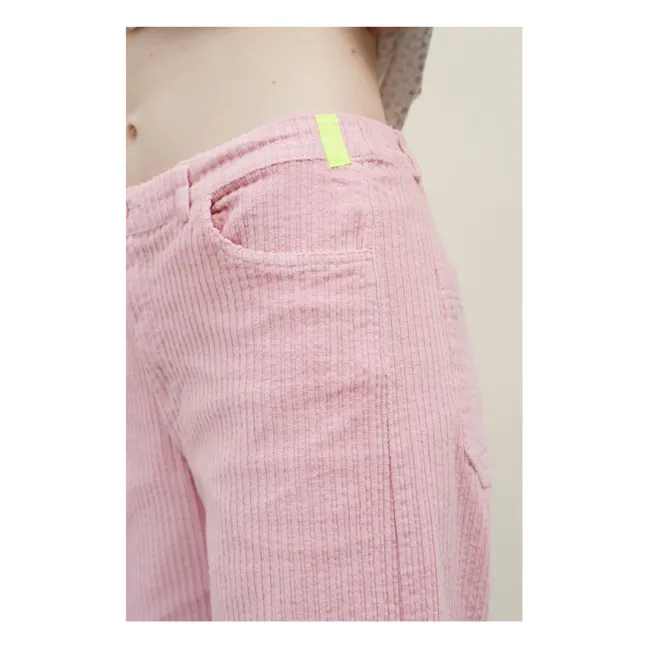 Pantaloni di velluto a coste rosa | Rosa
