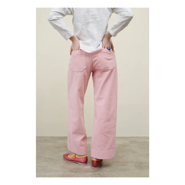 Pantaloni di velluto a coste rosa | Rosa