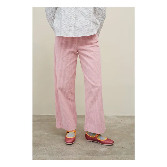 Pantaloni di velluto a coste rosa | Rosa