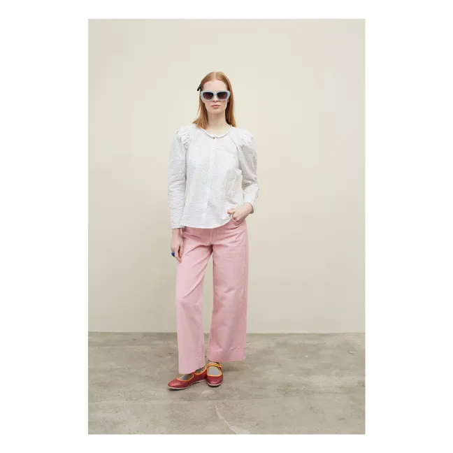 Pantaloni di velluto a coste rosa | Rosa