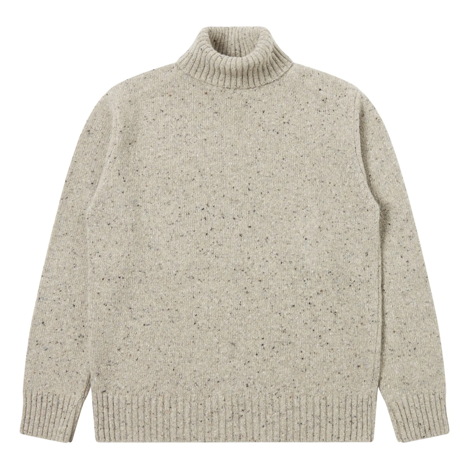 Universal Works Oatmeal Recycled Wool Roll Sweater