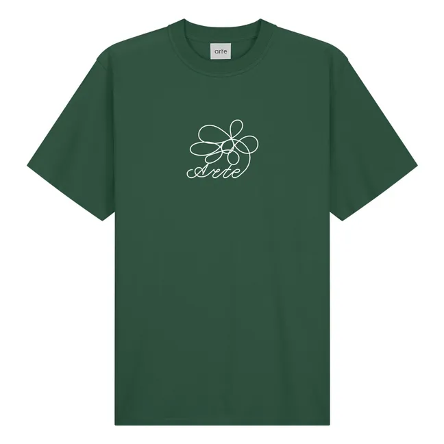 T-Shirt Arte Round Flower | Dunkelgrün
