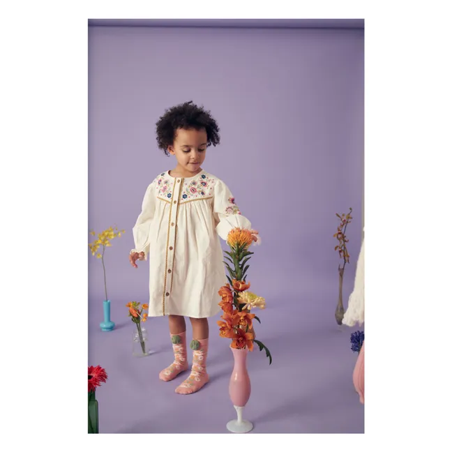 Abito da bambino ricamato Floriane | Ecru